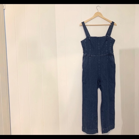 Dynamite Bodycon Jean Blue Denim Jumpsuit - Picture 2 of 8